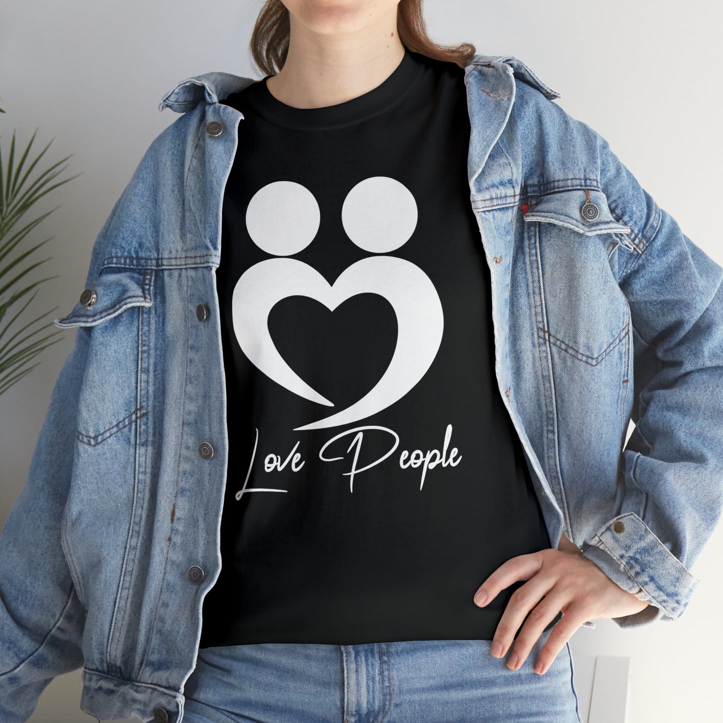 The Original Love People T shirt/White Logo on Black