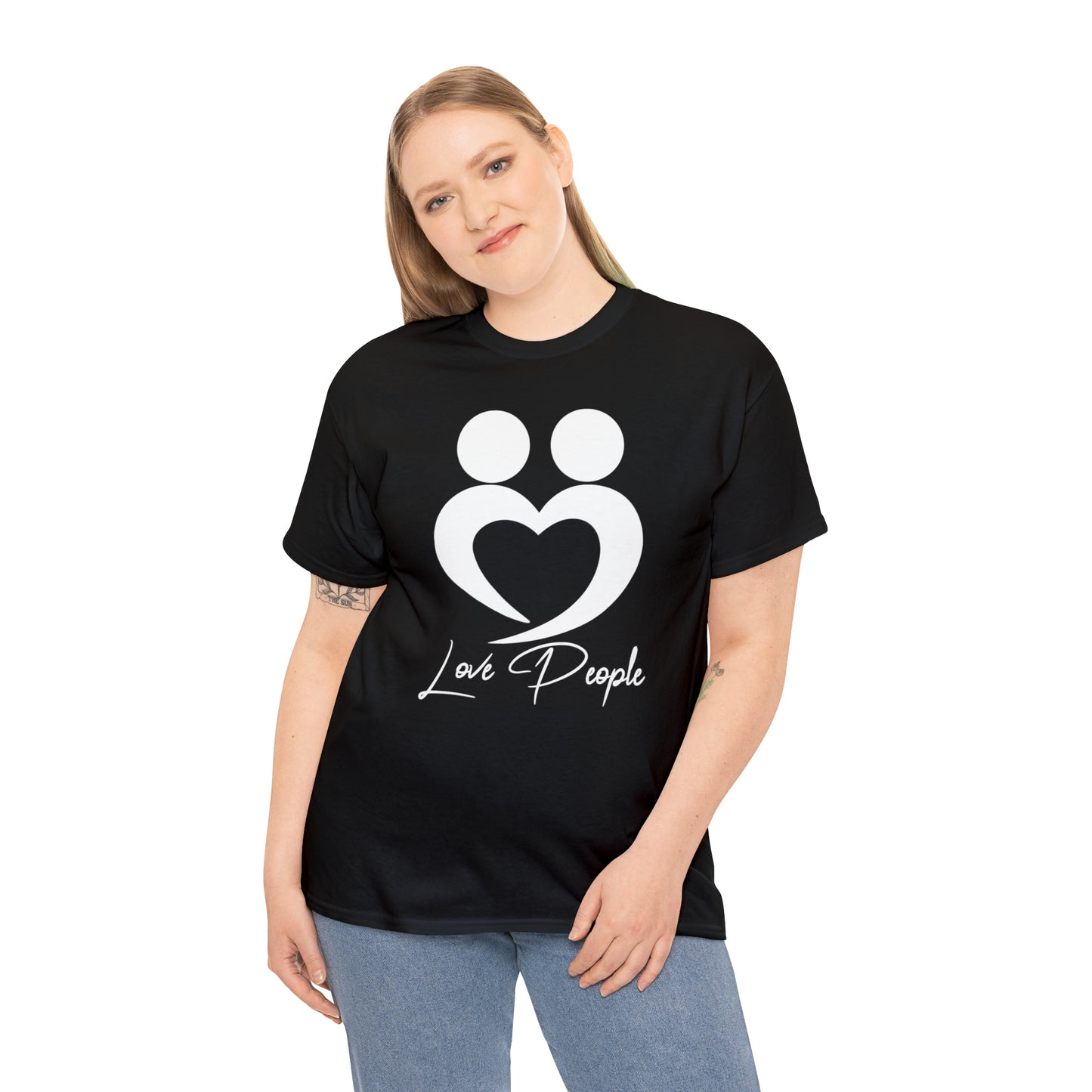 The Original Love People T shirt/White Logo on Black