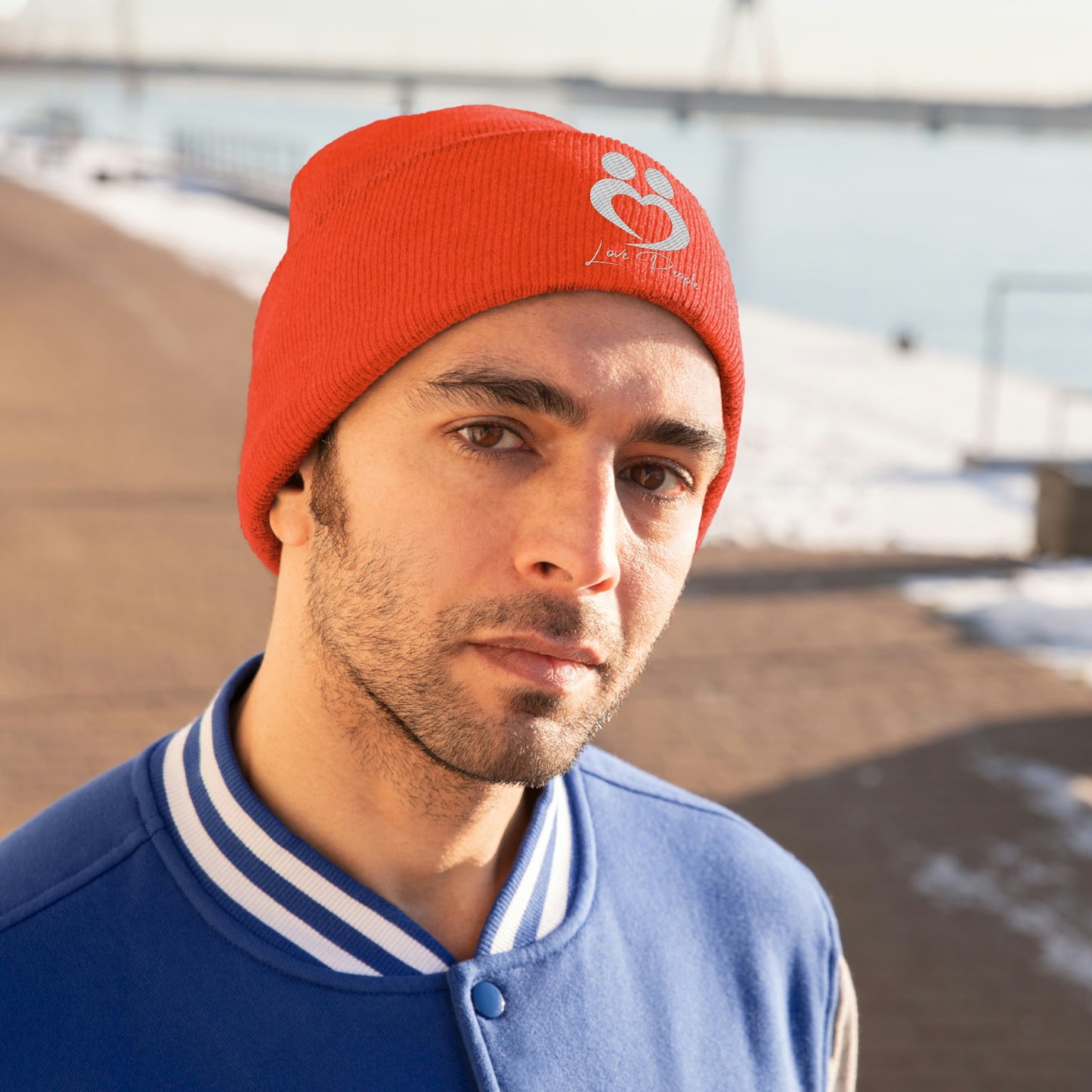 Love People Beanie with White Logo