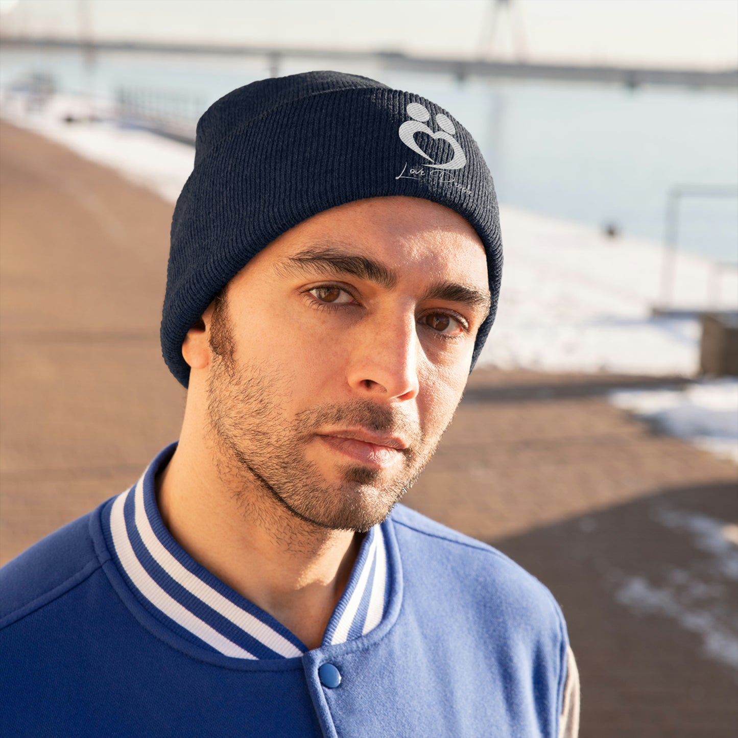 Love People Beanie with White Logo