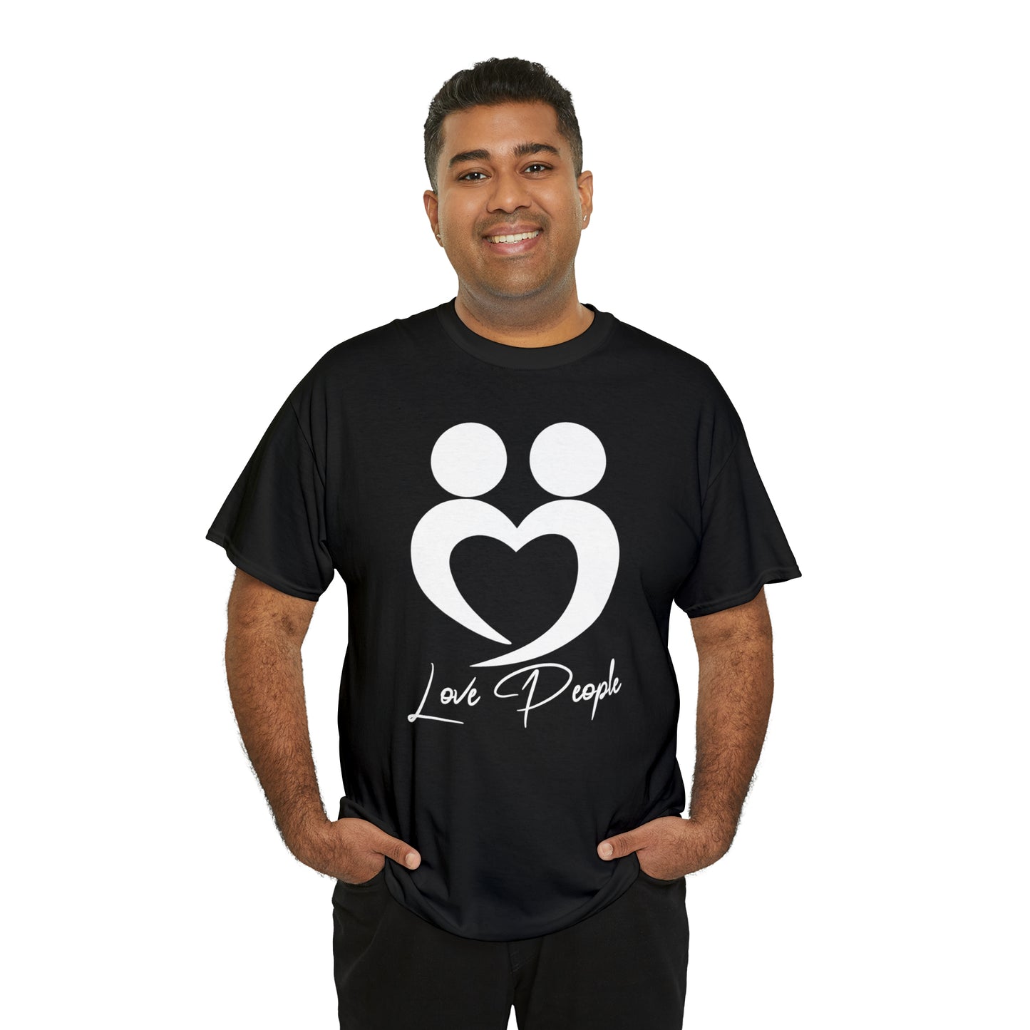 The Original Love People T shirt/White Logo on Black