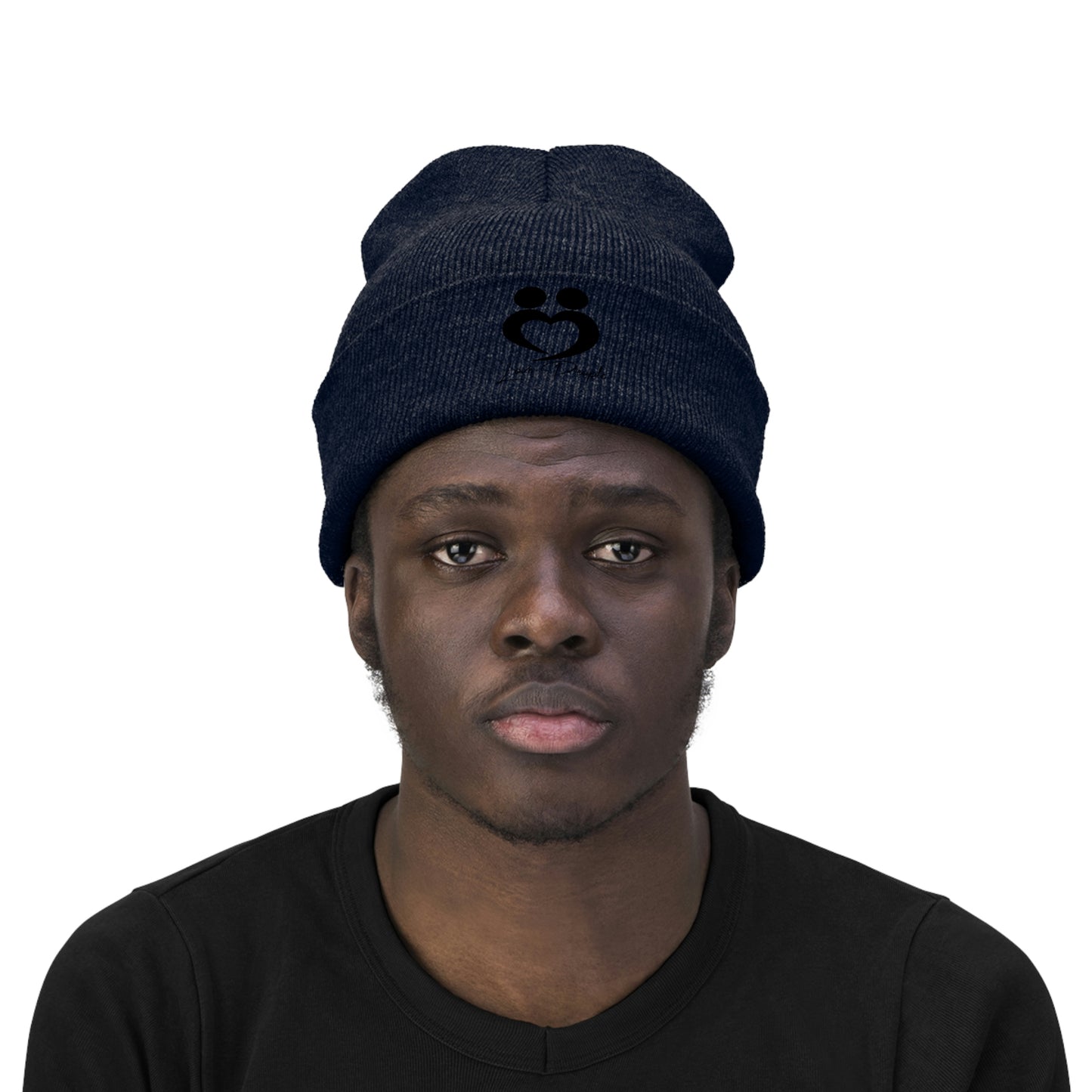 Love People Beanie with Black Logo