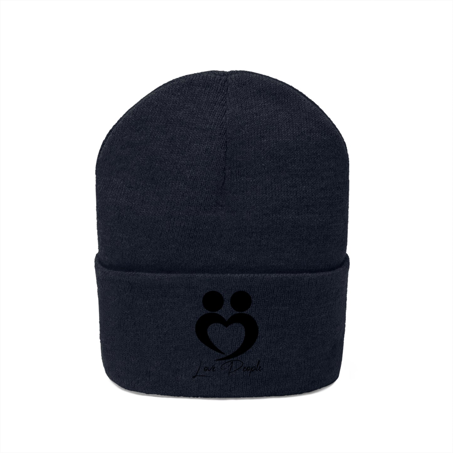 Love People Beanie with Black Logo