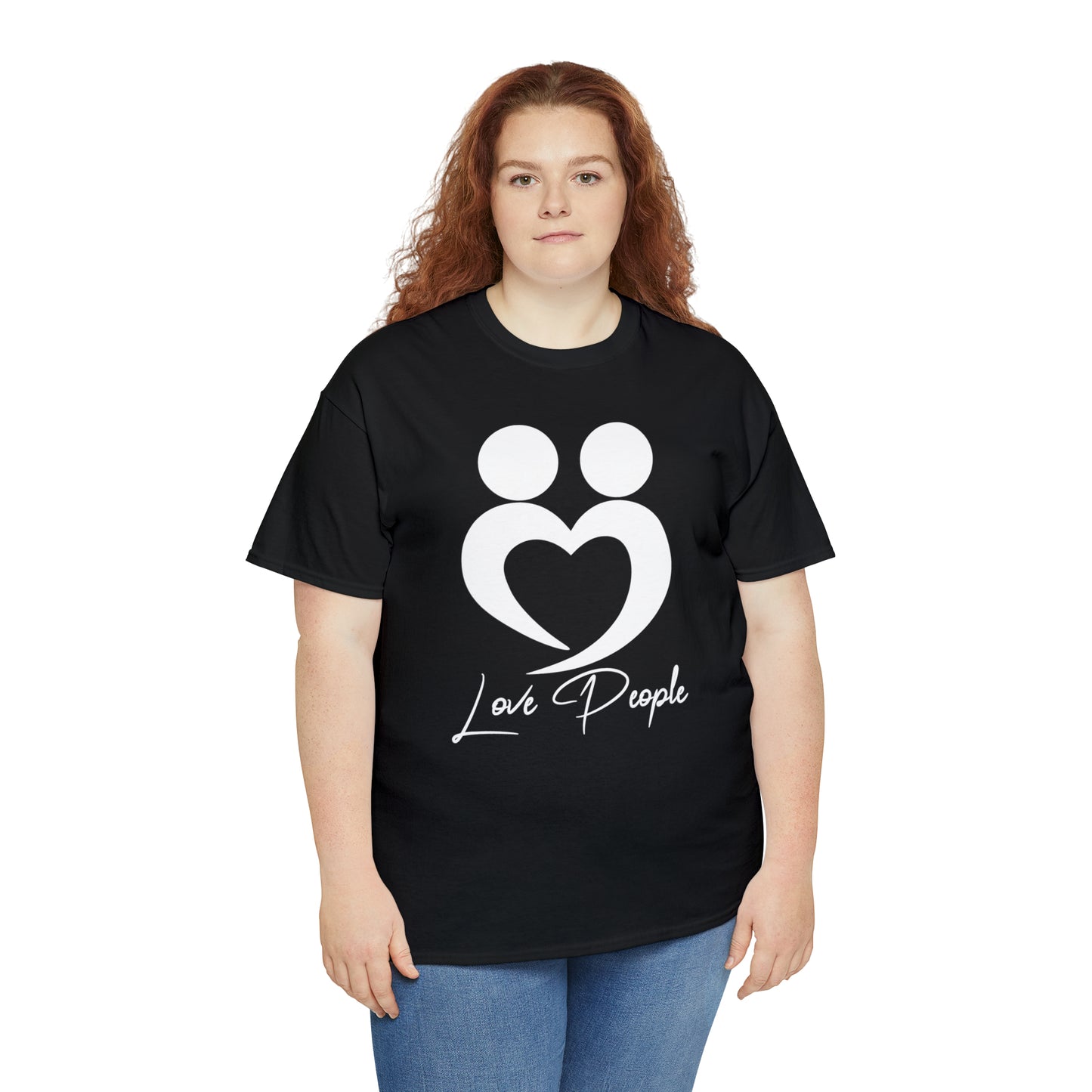 The Original Love People T shirt/White Logo on Black