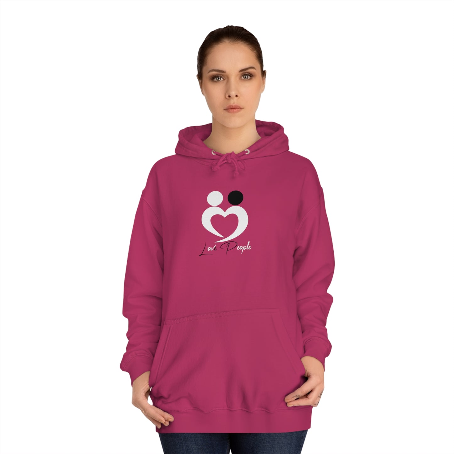 New Love People Unisex College Hoodie