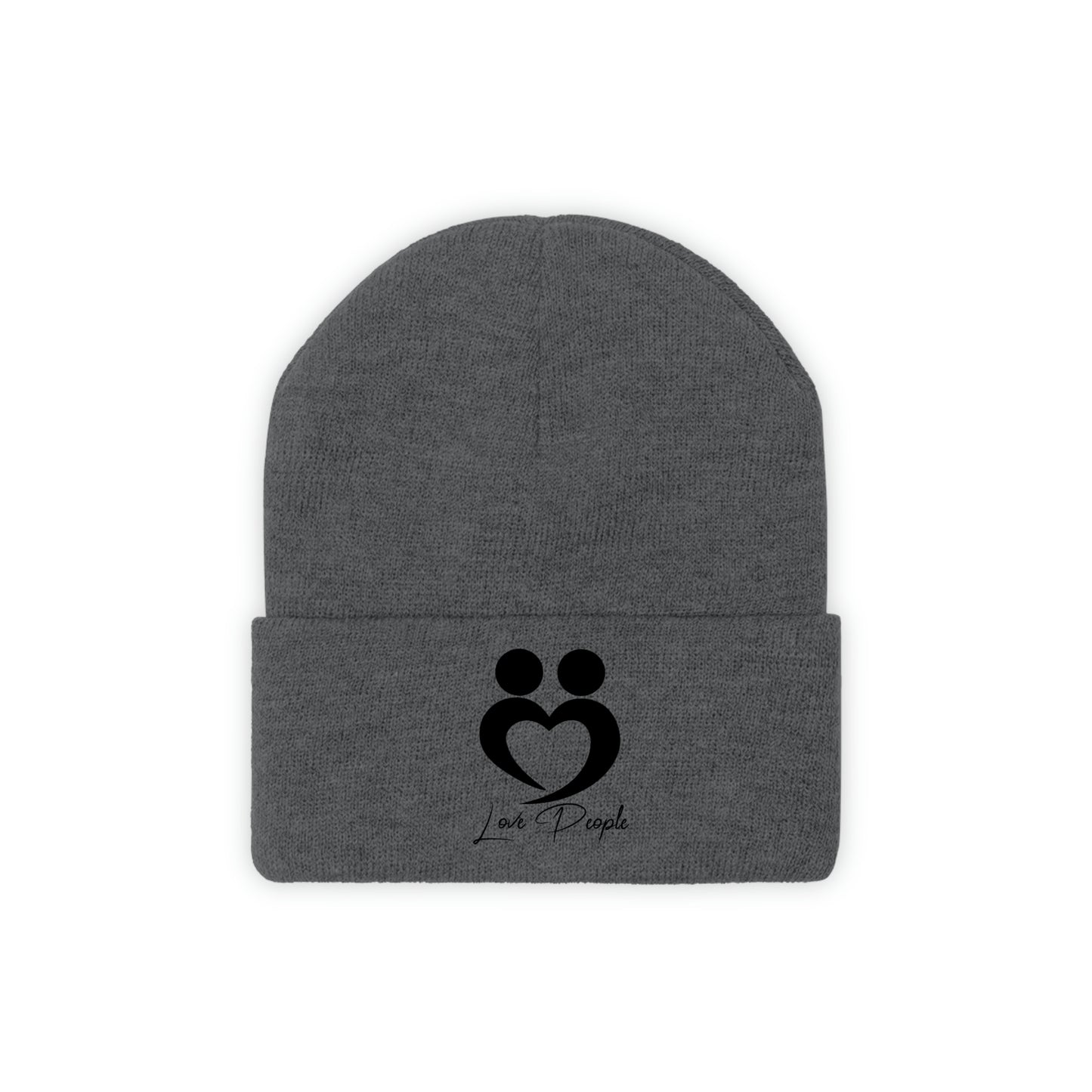 Love People Beanie with Black Logo