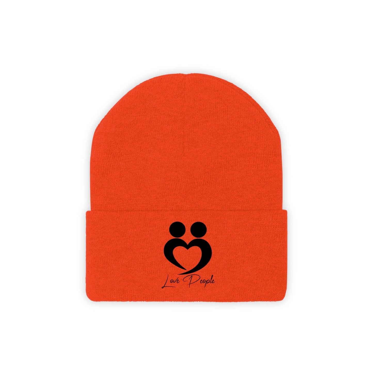 Love People Beanie with Black Logo