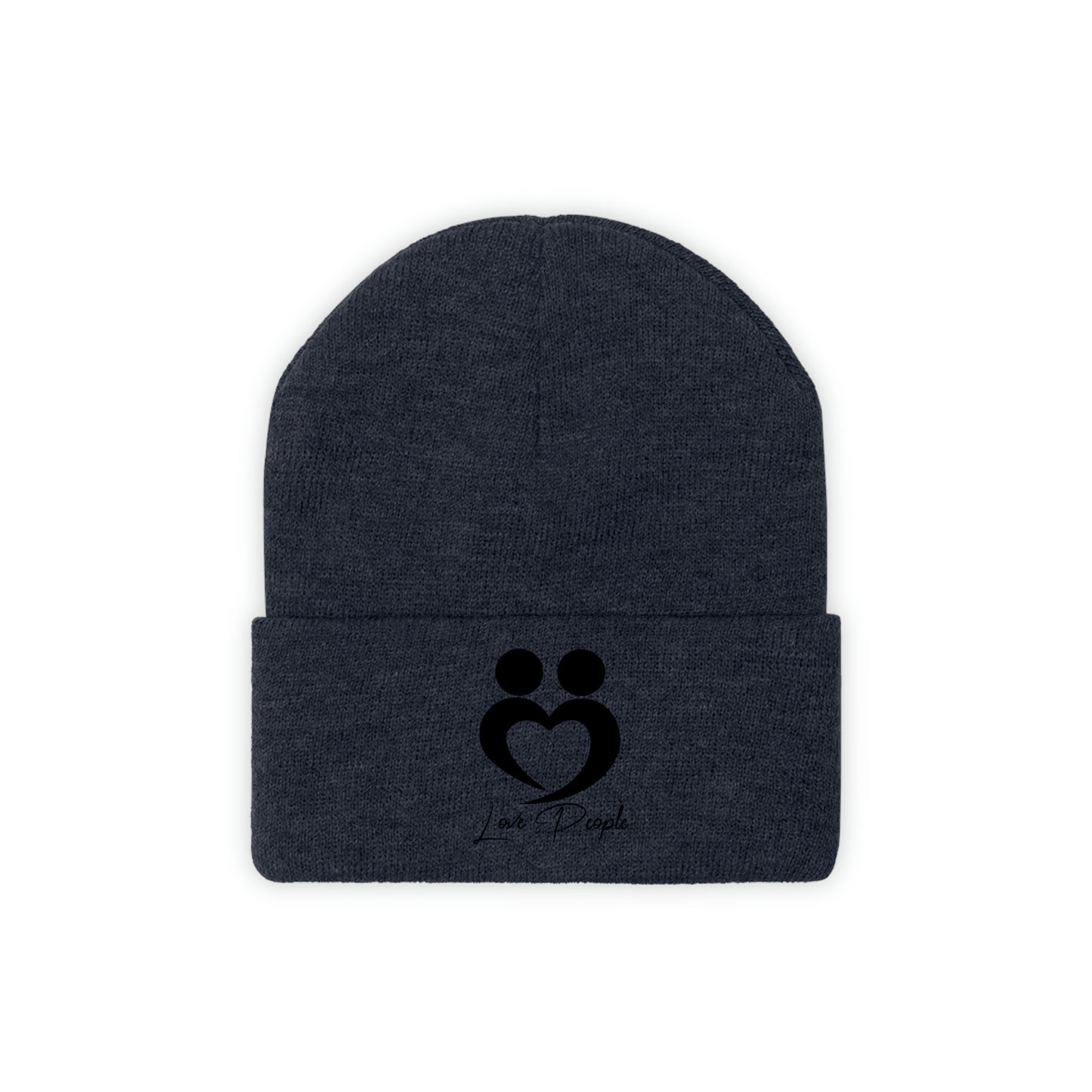 Love People Beanie with Black Logo