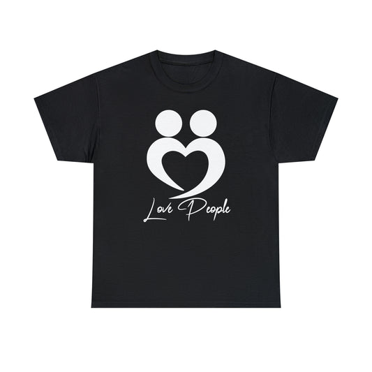The Original Love People T shirt/White Logo on Black