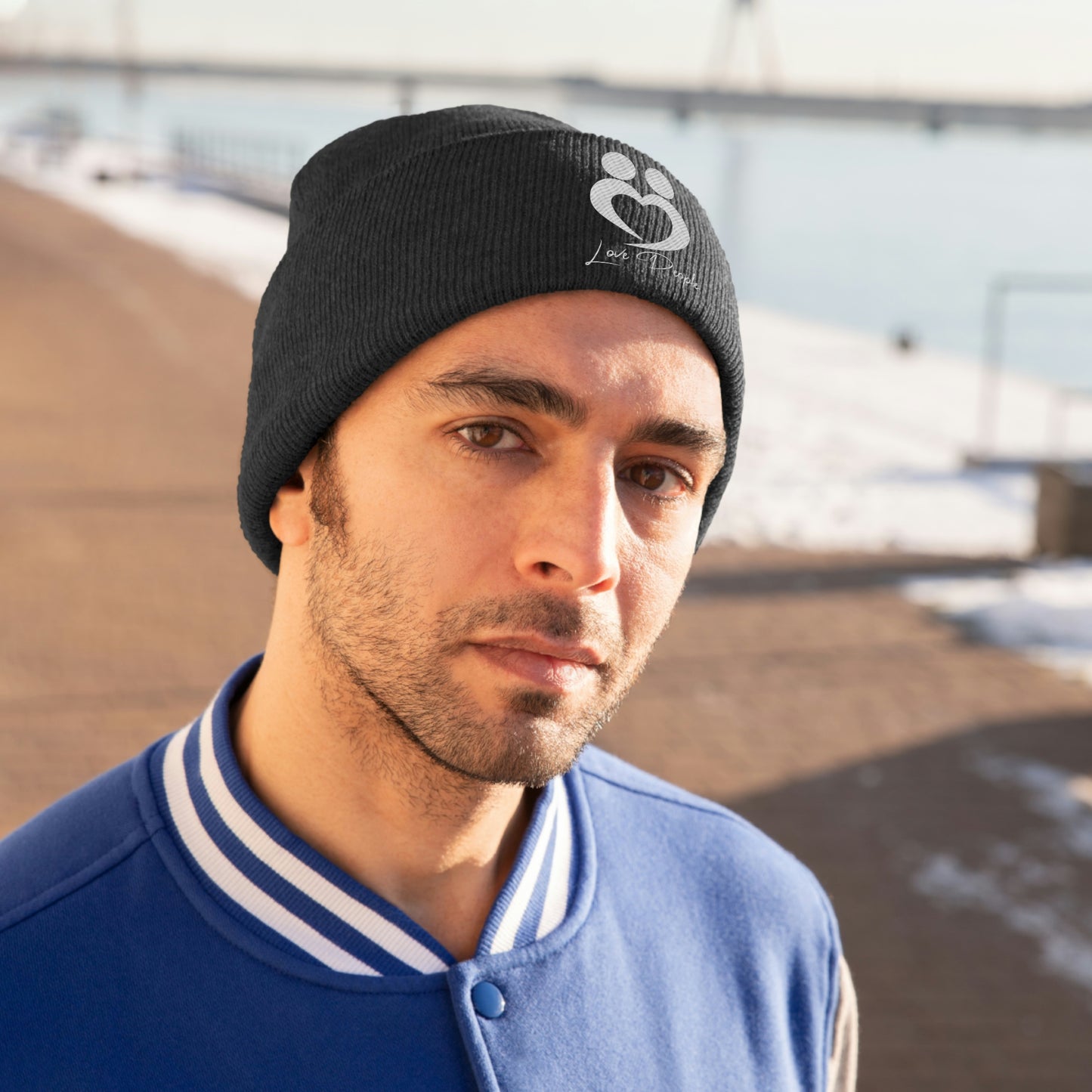 Love People Beanie with White Logo